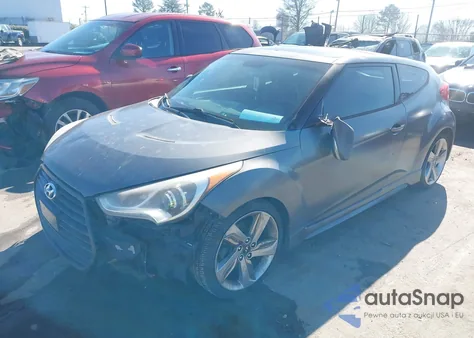 2013 Hyundai Veloster Turbo W/Black z USA, uszkodzony, nr VIN KMHTC6AE7DU117716